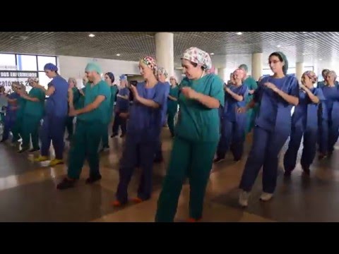 Enfermeiros do Hospital de Viseu fazem flashmob