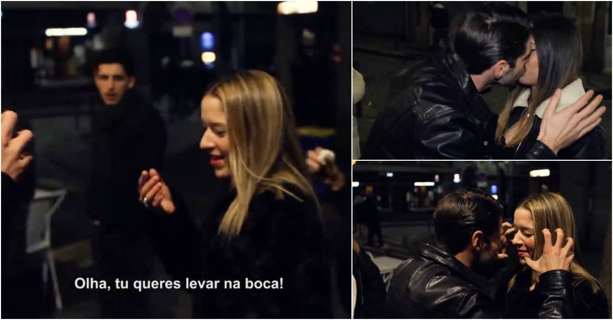 Tiago Paiva andou a tentar beijar desconhecidas pelas ruas