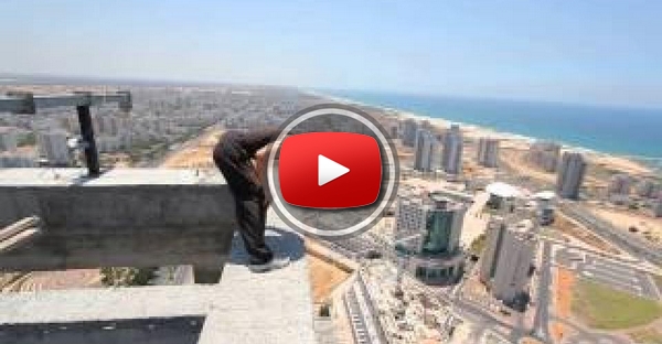 Para publicar no Facebook, este jovem deu um salto a mais de 150 metros de altura… mas quase que corria mal!