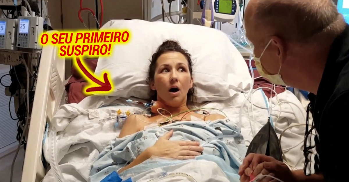O primeiro suspiro de uma mulher após um transplante de pulmão... EMOCIONANTE!