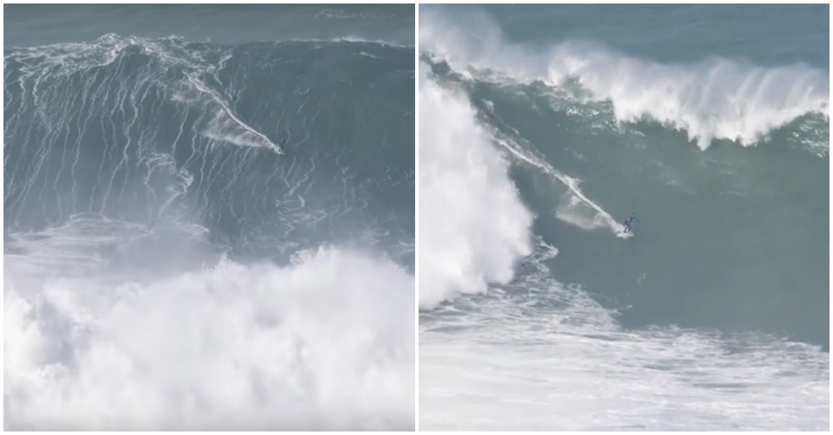 Surfista italiano apanhou uma das maiores ondas de sempre na Nazaré