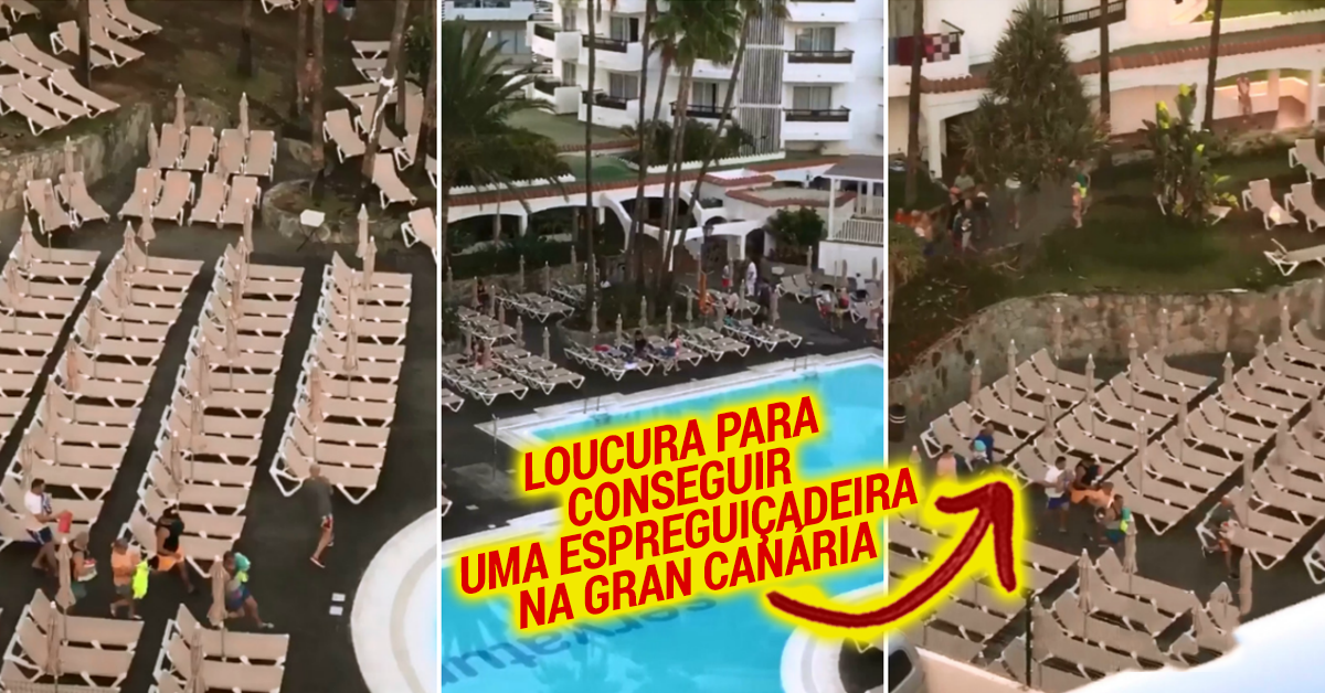 Gran Canária: A loucura dos turistas para conseguirem uma espreguiçadeira junto à piscina