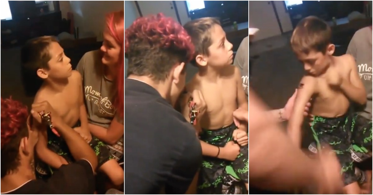 Mãe filma filho de 10 anos a ser tatuado e é arrasada na Internet