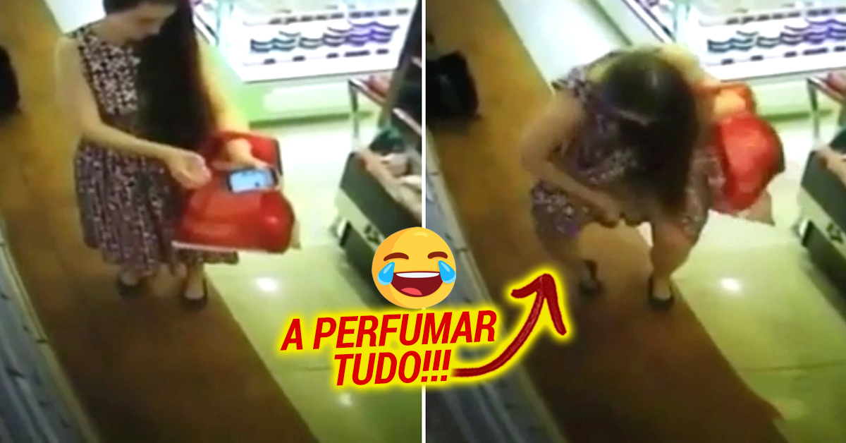 Mulher é apanhada a perfumar-se numa loja e o vídeo tornou-se viral… descobre porquê!