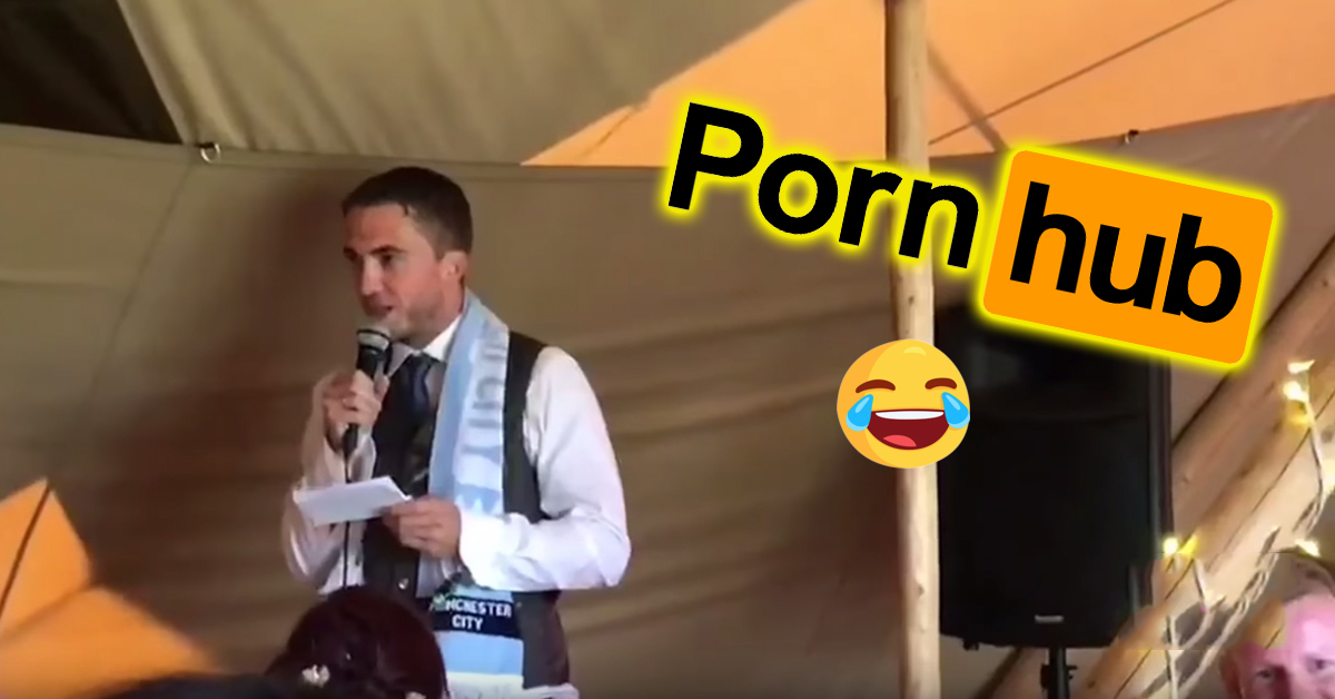 Padrinho de casamento envergonha noivo no seu casamento com vídeo personalizado do Pornhub