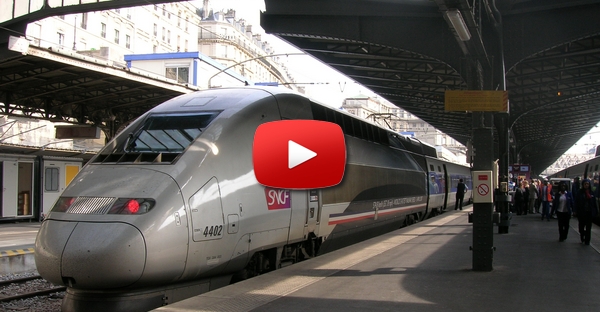 Teste de velocidade do TGV. Incrível!!