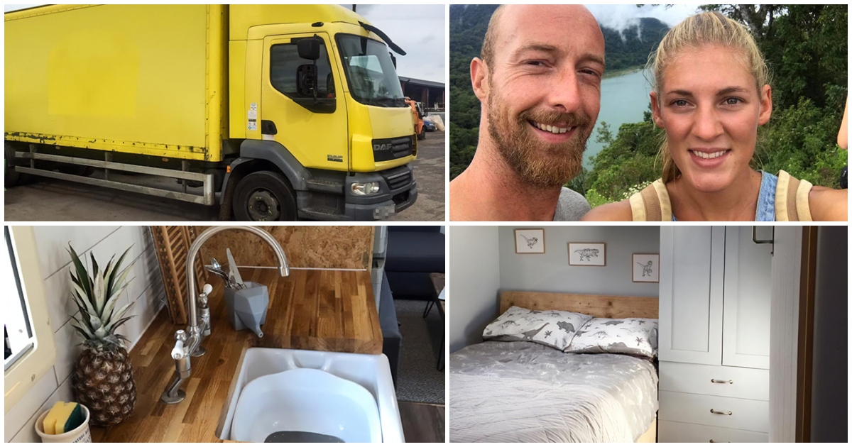 Este casal gastou 22,000€ a transformar um camião numa casa móvel e o resultado é melhor que alguns apartamentos