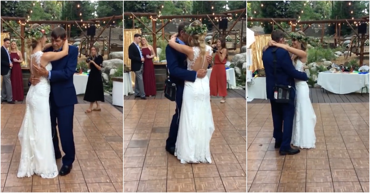 Pai com doença terminal dança com filha no dia do seu casamento