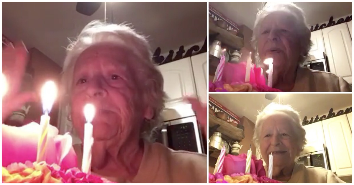 Sozinha em casa, idosa filma-se a cantar os parabéns a si própria