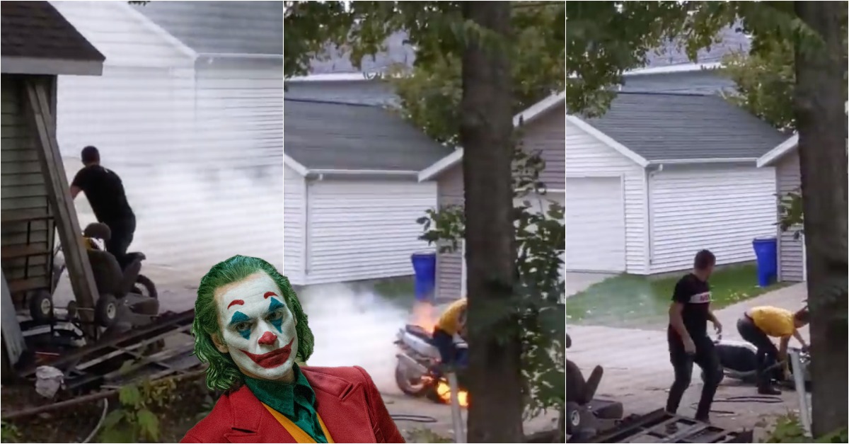 Motociclistas acordam vizinhos e o abuso acaba com a gargalhada do Joker