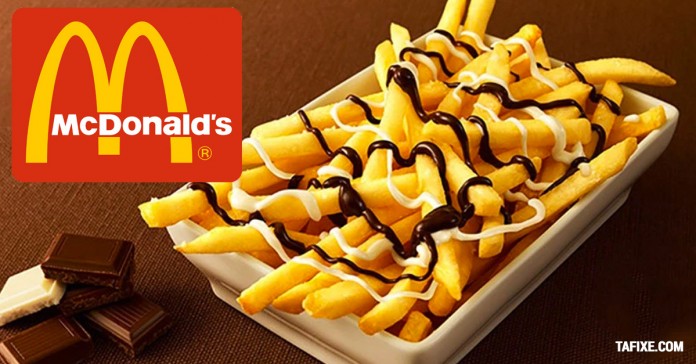 McDonalds lança batatas fritas com chocolate