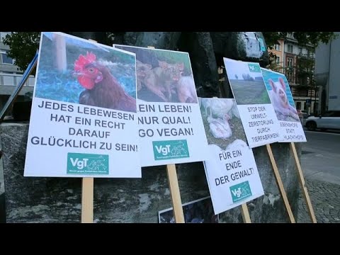 Manifestação em Zurique pelos direitos dos animais