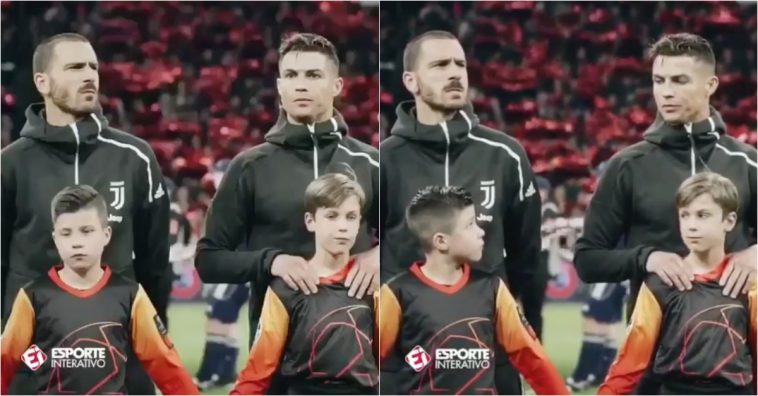 Cristiano Ronaldo tem gesto espetacular com miúdo