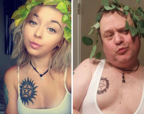 Pai gozão imita as selfies da filha e faz sucesso no Facebook