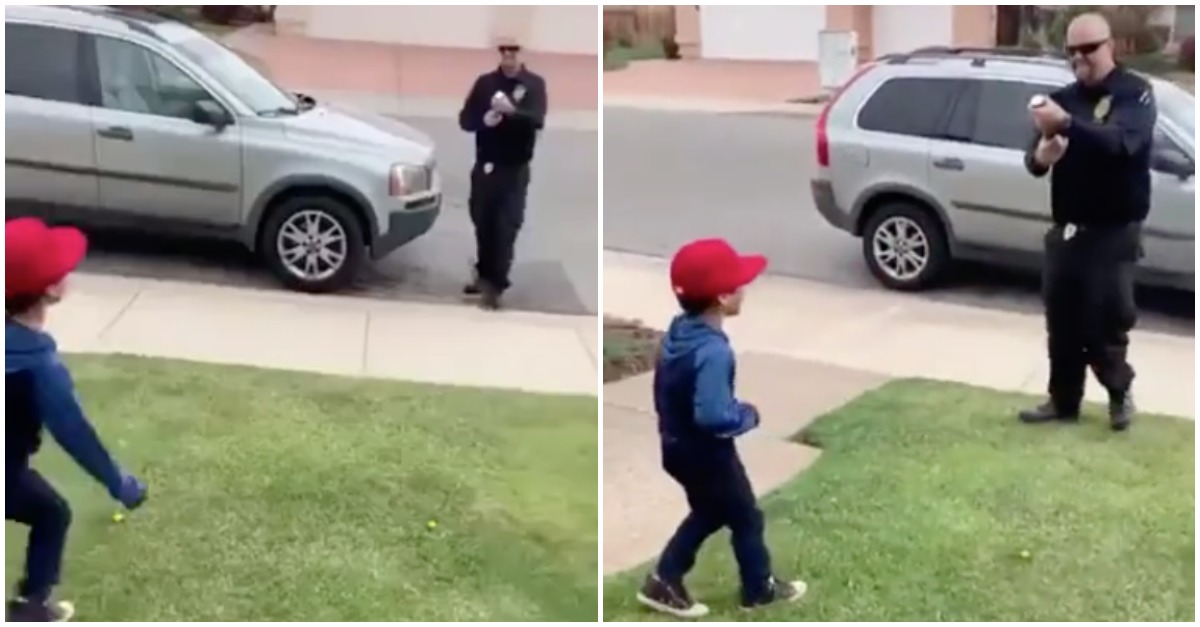 Pai polícia surpreende filho no dia do seu aniversário mas a coisa não corre bem