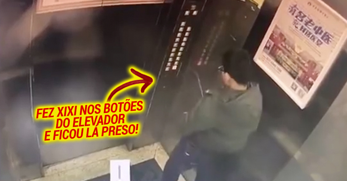 Criança fica presa depois de fazer xixi nos botões do elevador