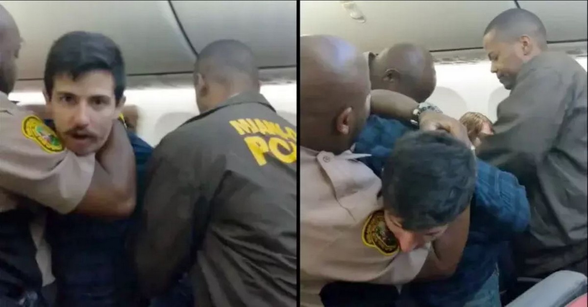Homem leva com Taser em pleno voo depois de agredir passageira