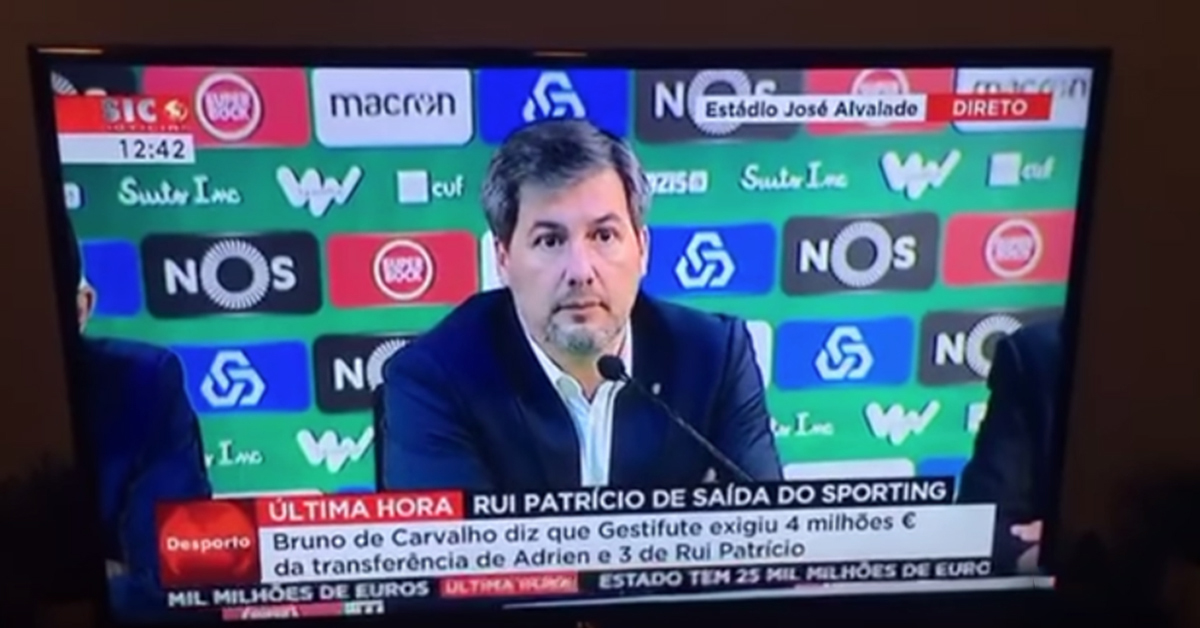 Bruno de Carvalho ignora jornalista da CMTV