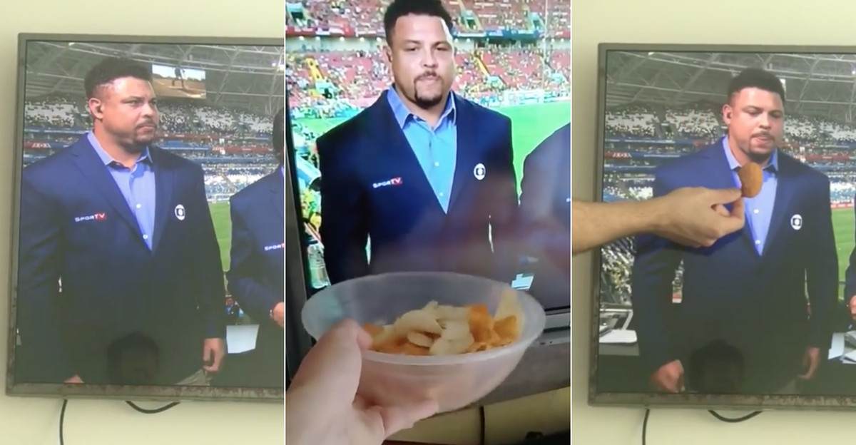 Ronaldo torna-se viral em vídeos com oferta de comida