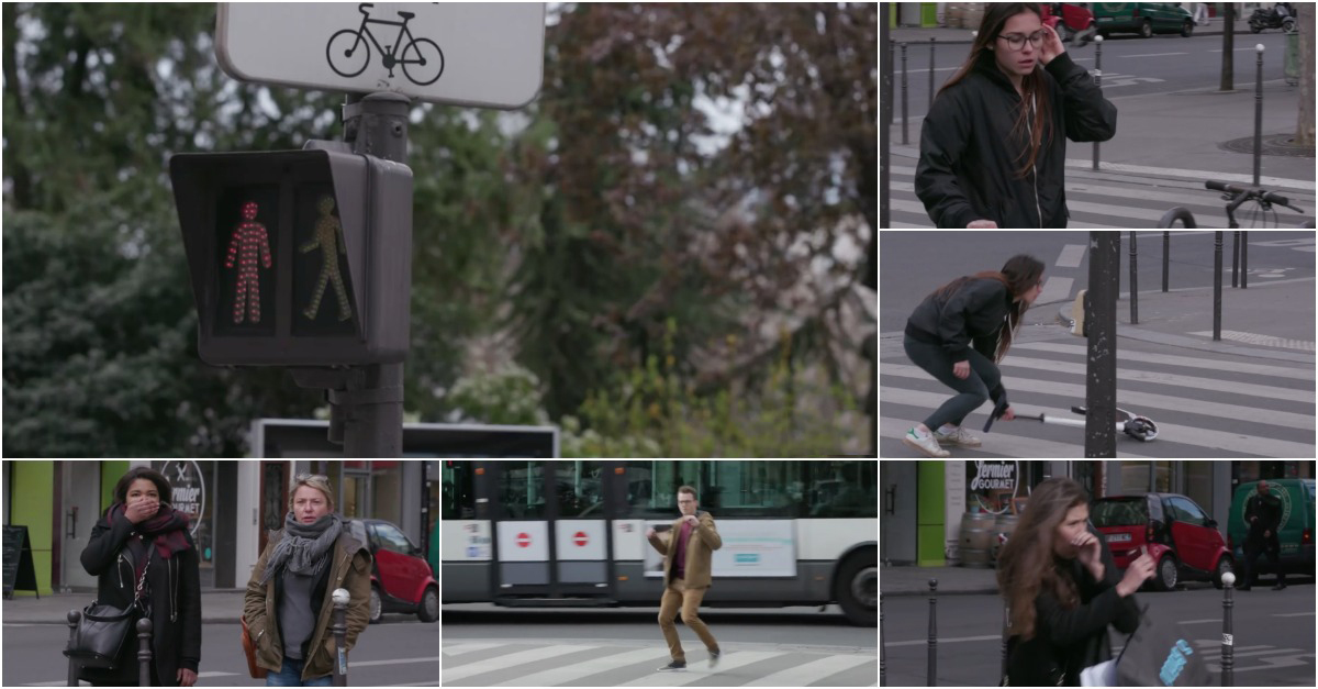 Campanha cruel surpreende peões que não respeitam o semáforo no vermelho