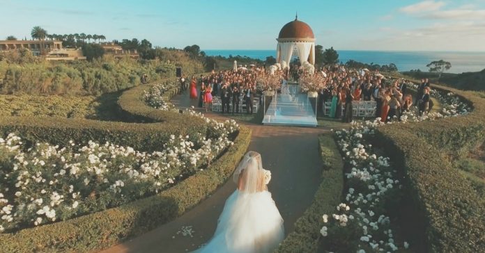 A arte de filmar um casamento com um drone: Imagens incríveis