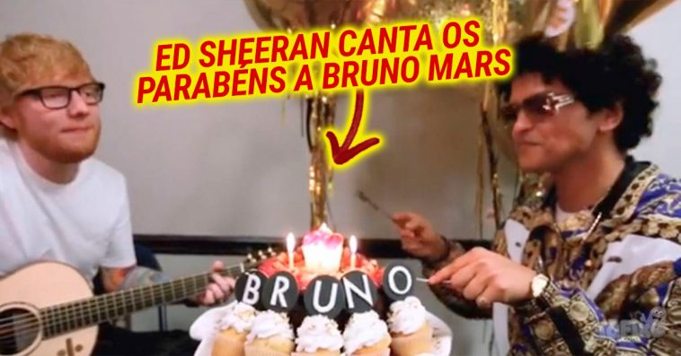Ed Sheeran é convidado para cantar Parabéns a Bruno Mars