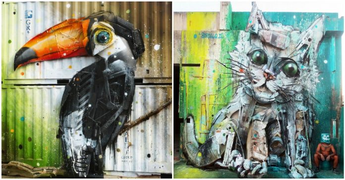 Artista português transforma lixo em incríveis obras de arte