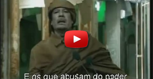 Kadafi fala aos Portugueses