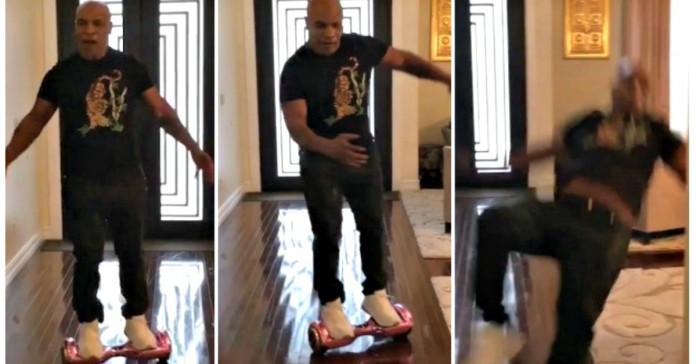 Mike Tyson fica K.O. ao experimentar um skate eléctrico