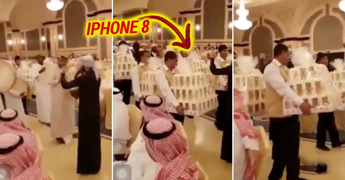 Na Arábia Saudita convidados recebem iPhone 8 de lembrança de casamento