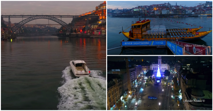 Um vídeo maravilhoso com o anoitecer da Ribeira do Porto e Gaia