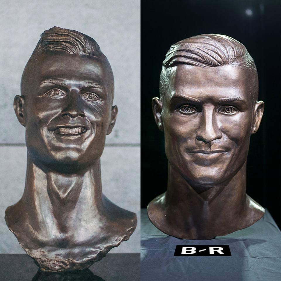 Um ano depois... autor do busto de Cristiano Ronaldo tentou novamente