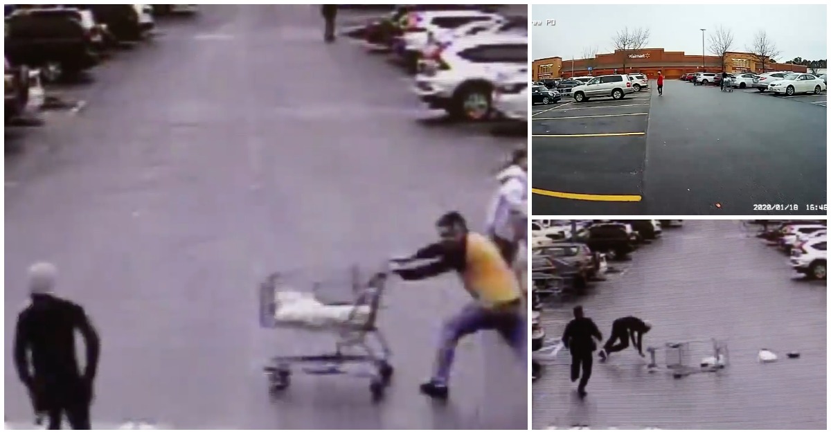 Homem ajuda polícia a apanhar ladrão em fuga com recurso ao carrinho do supermercado