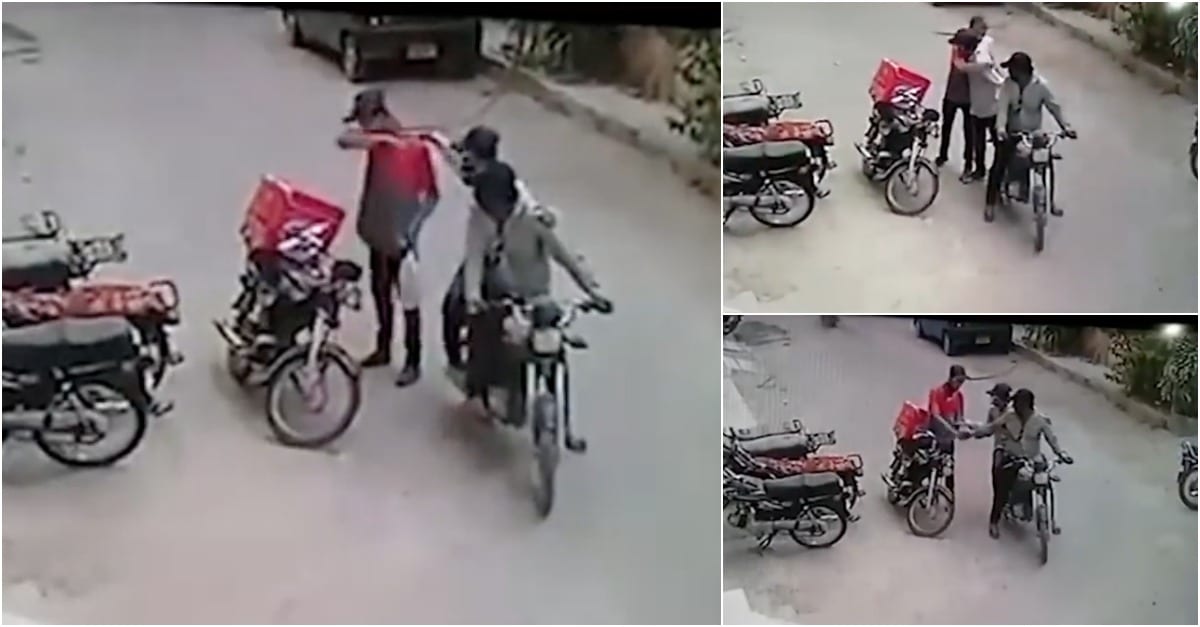 Ladrões devolvem objetos roubados a um entregador de comida após ele começar chorar