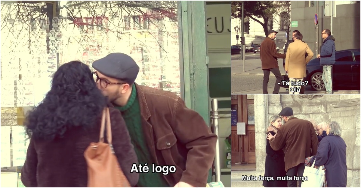Tuga faz-se amigo de desconhecidos pelas ruas de Portugal... DE RIR!