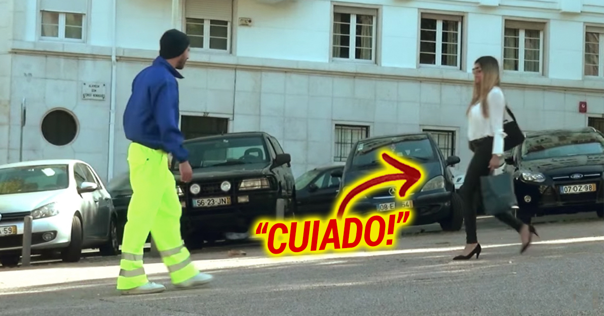 Deu baile às pessoas na rua apenas com a palavra CUIDADO