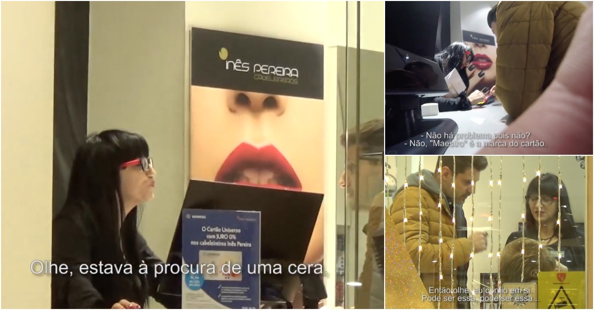 Troll tuga tenta pagar compras em loja com MAESTRO
