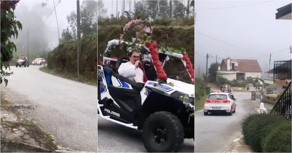 Padre celebra a Páscoa num buggy e é seguido pela CMTV