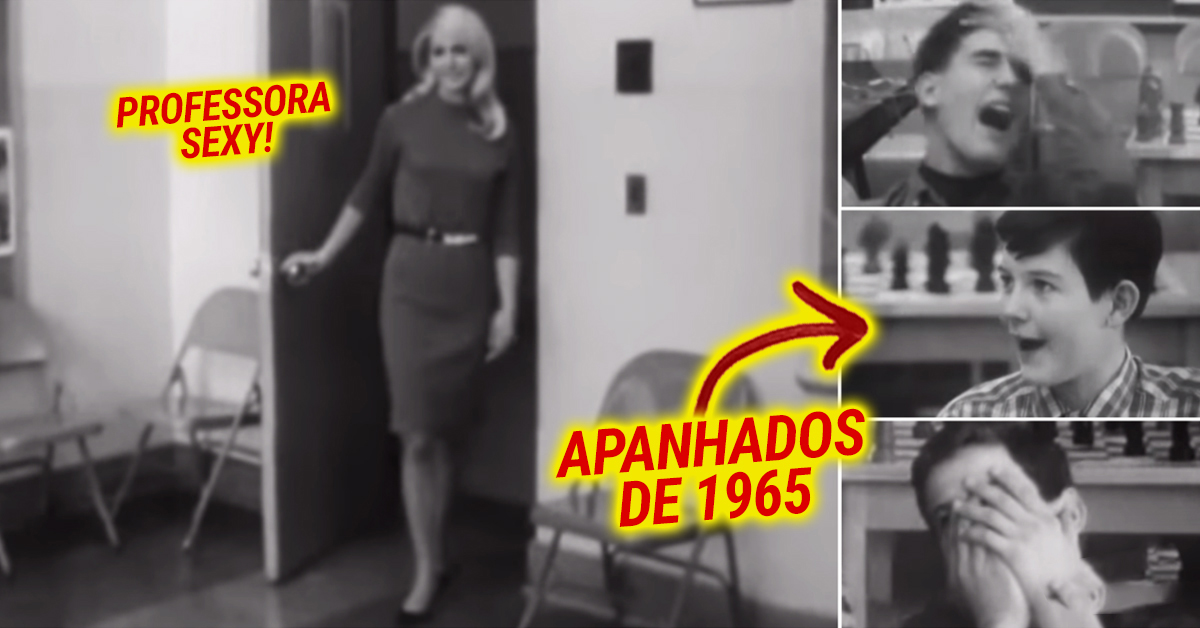 Apanhados de 1965: Rapazes e raparigas reagem ao conhecer professores bonitos