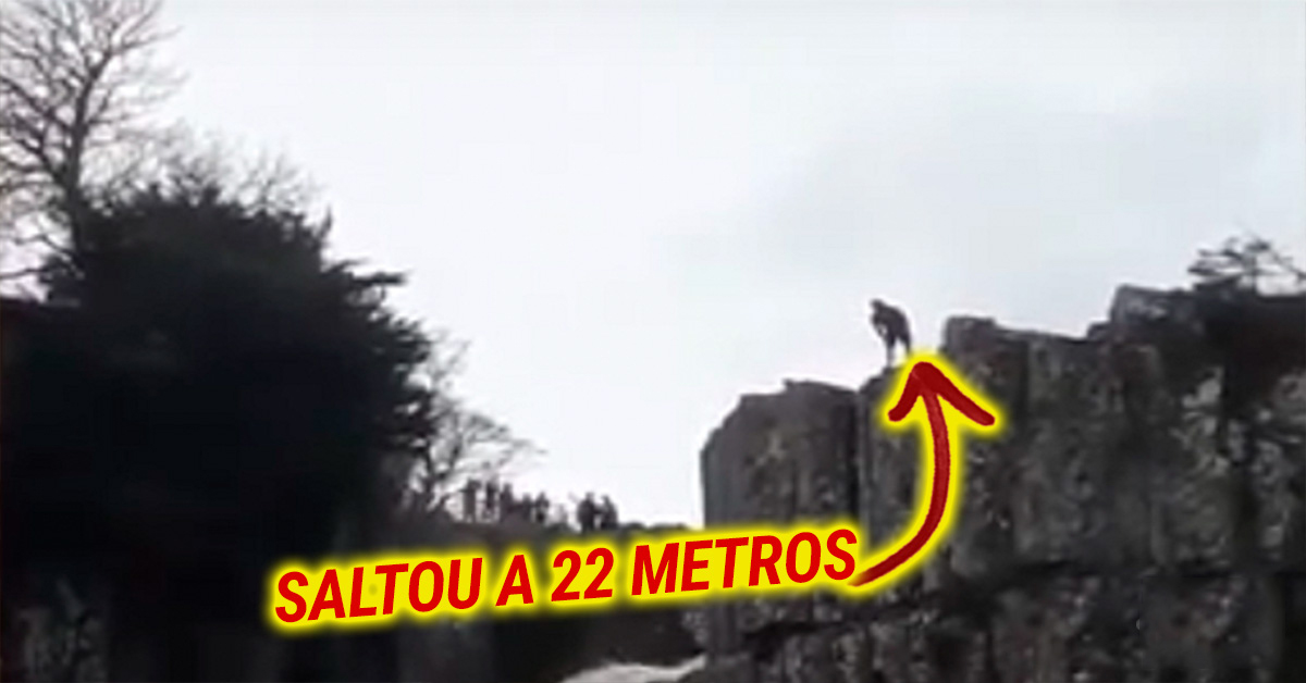 Homem salta de uma cascata com 22 metros e sobrevive
