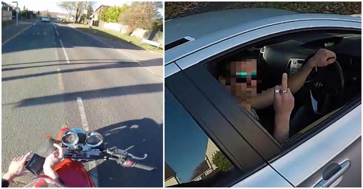 Depois de uma boa ação, motociclista vinga-se de condutor idiota