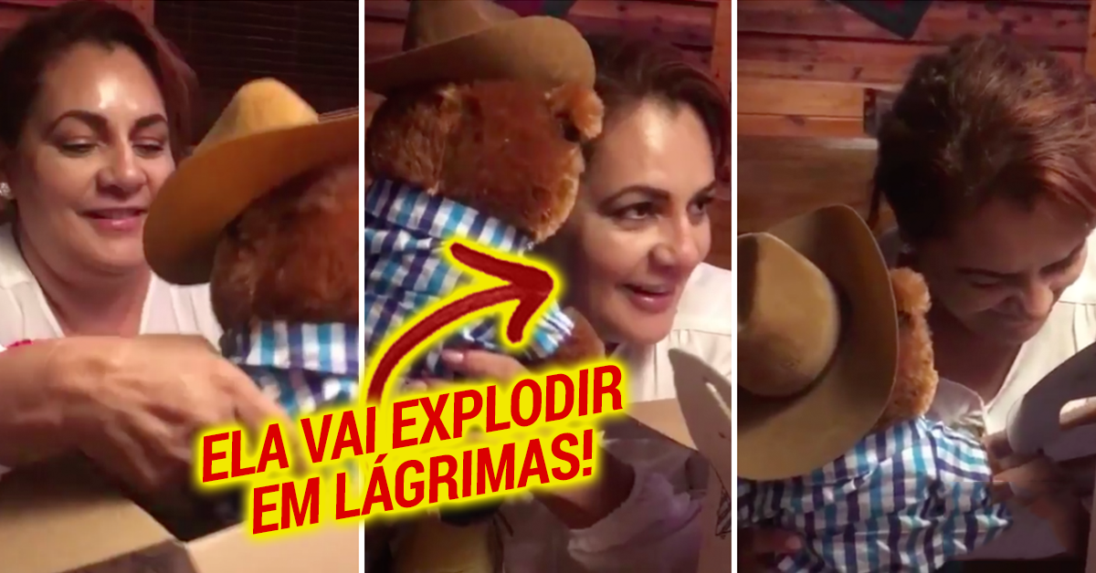 Filha dá a mãe peluche que emite o som do riso do seu falecido marido
