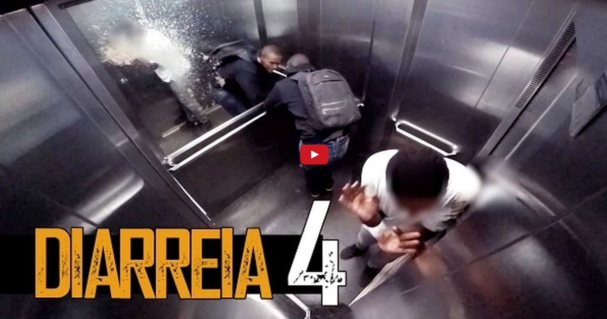 Jovem com diarreia causa o pânico no elevador… HILARIANTE!