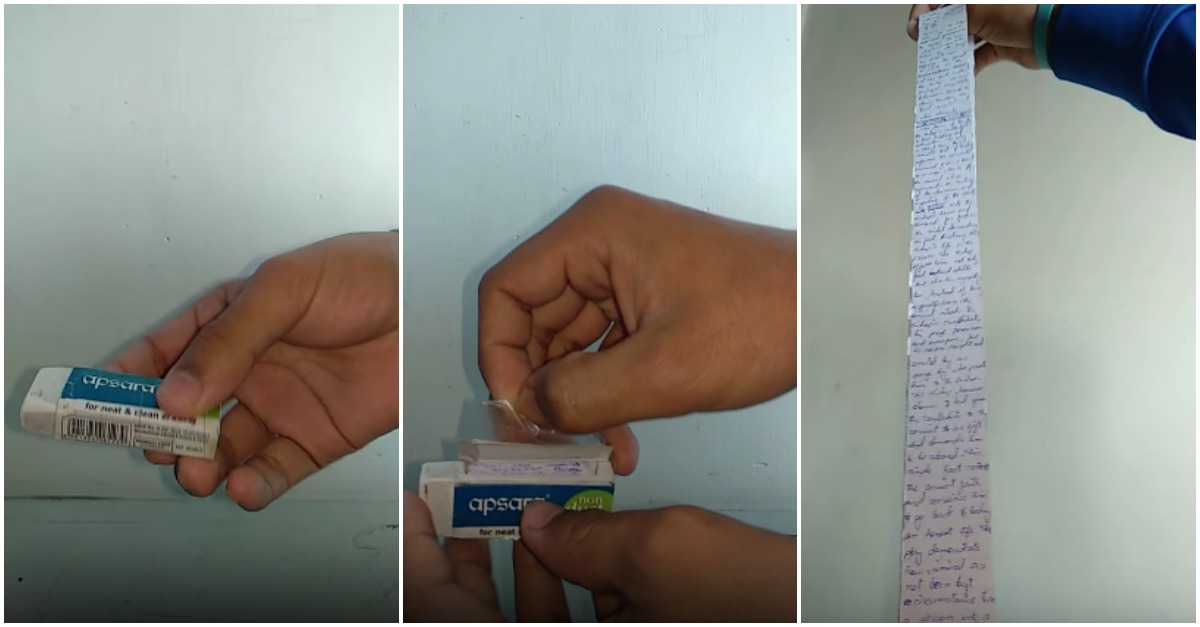 Até onde vai a criatividade dos alunos na hora de preparar as cábulas... nível avançado!