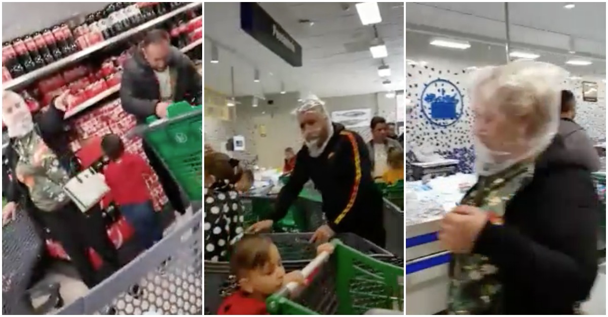 Coronavírus... uma cena surreal presenciada num supermercado Mercadona!
