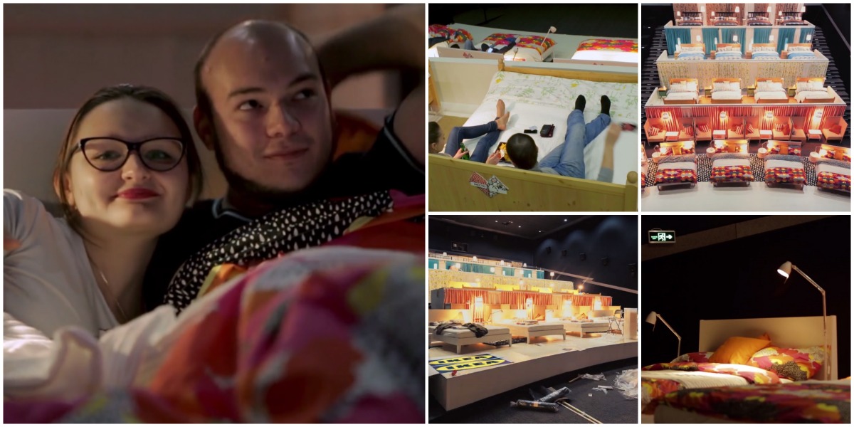 IKEA tira as cadeiras e instala camas numa sala de cinema