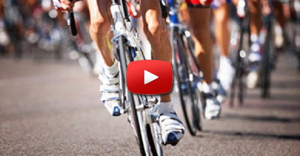 Uma prova de ciclismo na primeira pessoa.