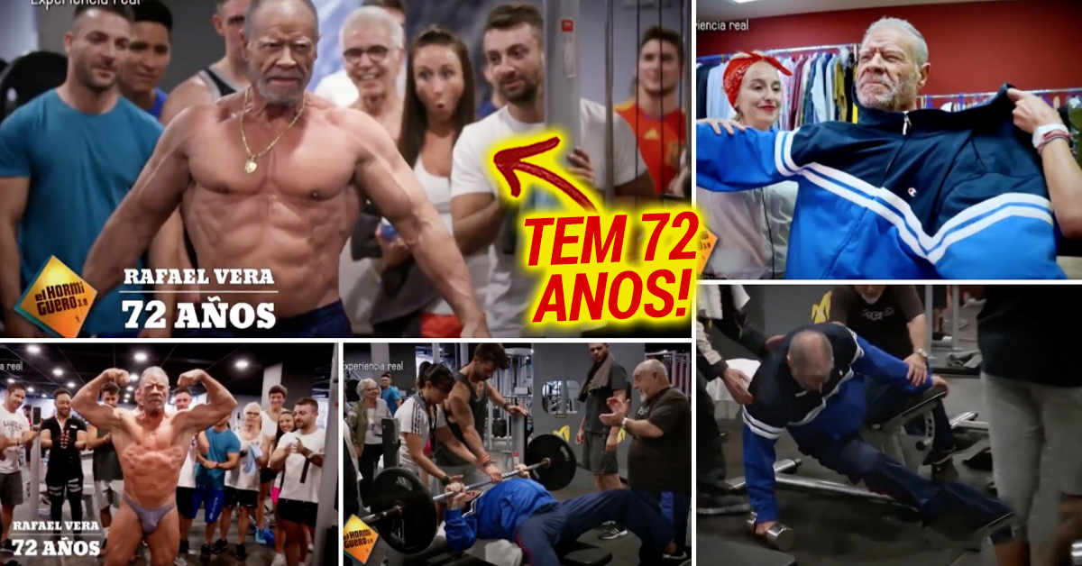 Tem 72 anos, é Fisiculturista e deu uma lição aos mais novos no ginásio