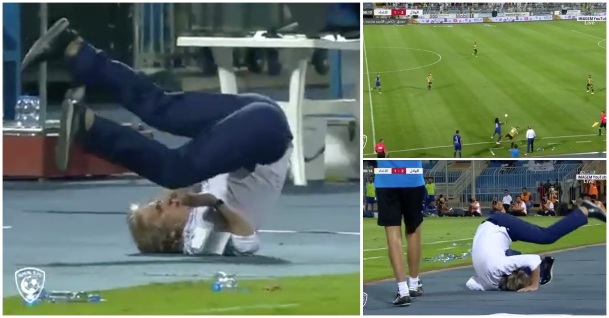 O lance que deixou Jorge Jesus de pernas para o ar... após choque com adversário!