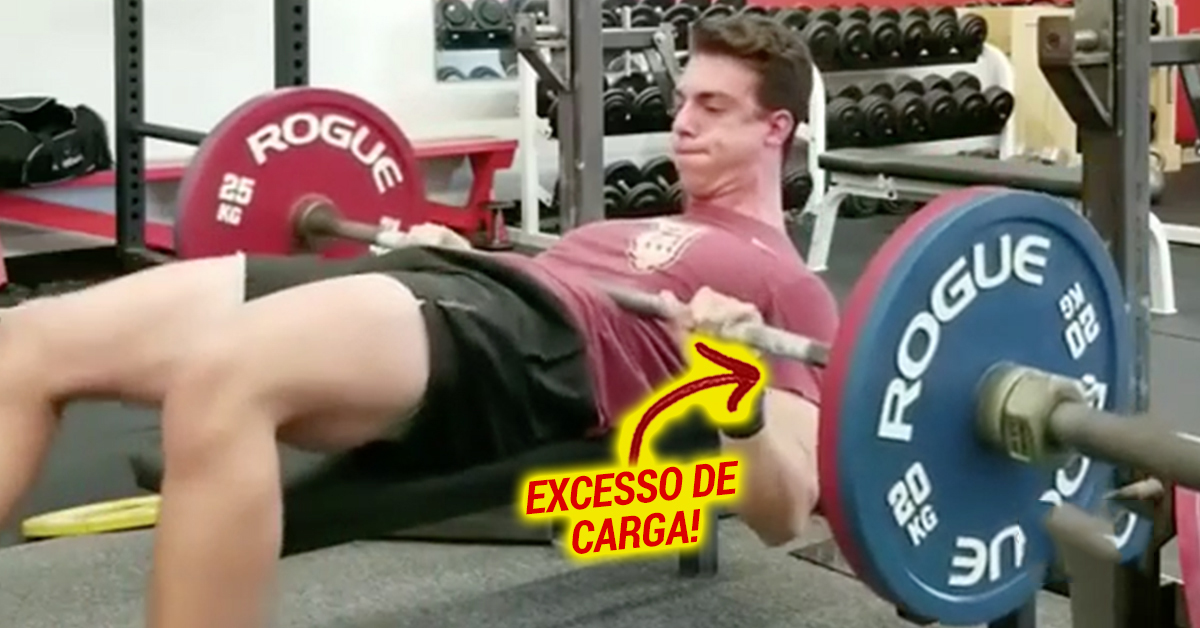 Quando estás sozinho no ginásio e tentas bater recorde a fazer supino